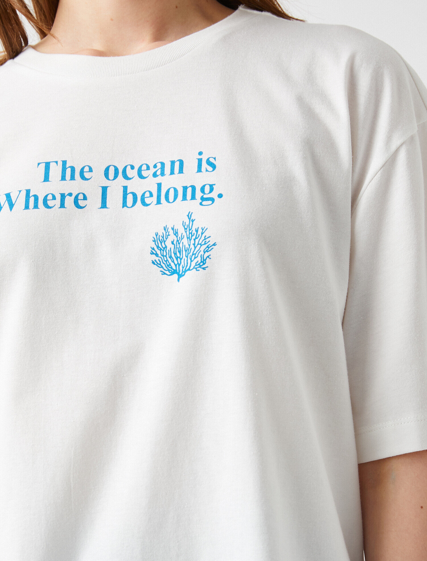   Baskılı Tişört Bisiklet Yaka Pamuklu