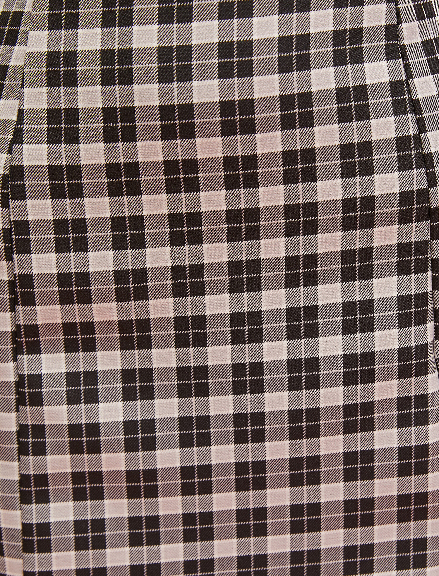   Kareli Mini Elbise Yırtmaç Detaylı