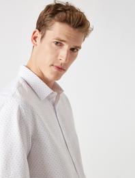 Slim Fit Klasik Yaka Uzun Kollu Gömlek Non Iron