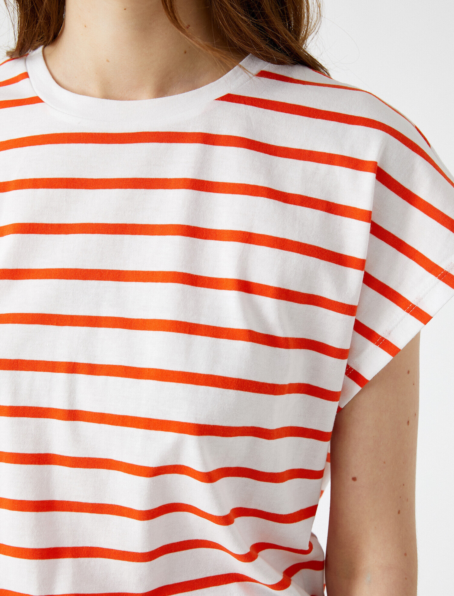   Çizgili Tişört Pamuklu