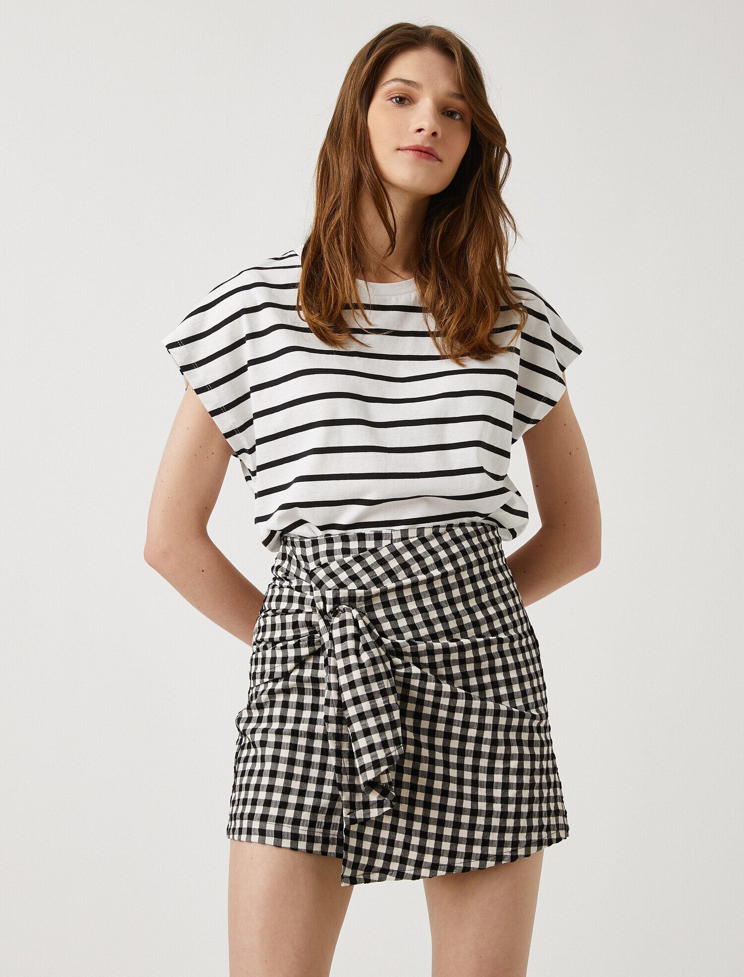   Çizgili Tişört Pamuklu