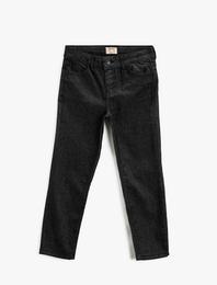 Kot Pantolon Pamuk Karışımlı Cepli - Regular Jean