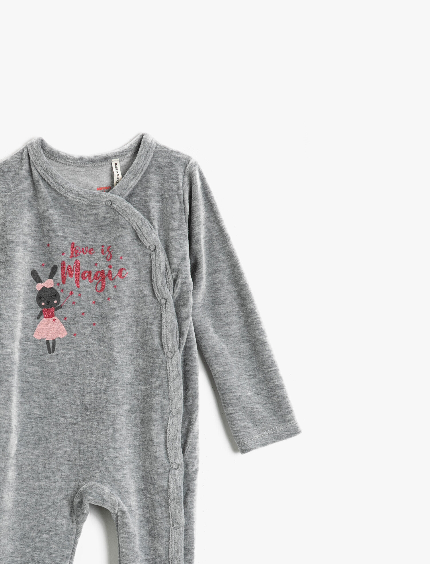  Kız Bebek Uzun Kollu Baskılı Çıtçıtlı Body