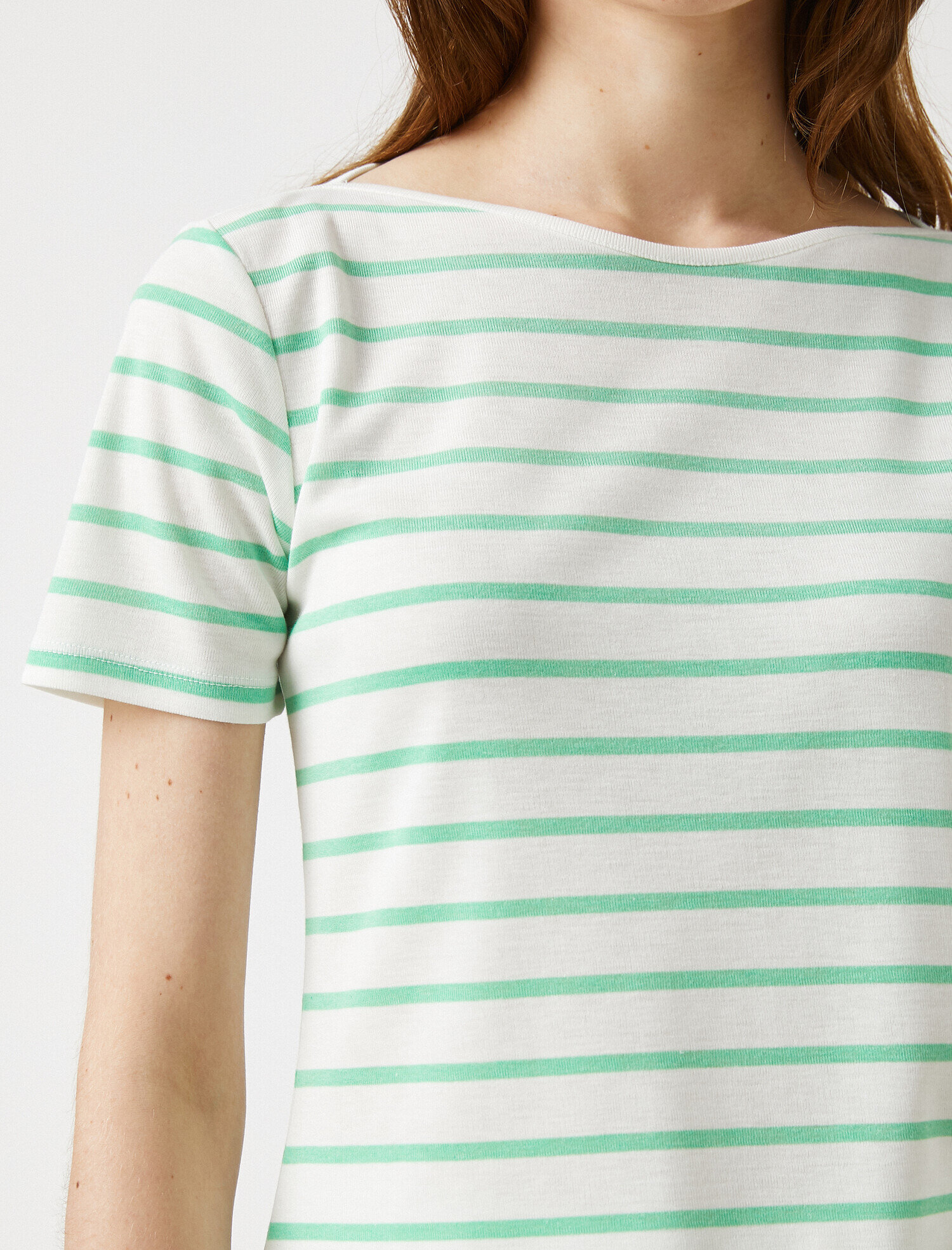   Çizgili Tişört Kısa Kollu