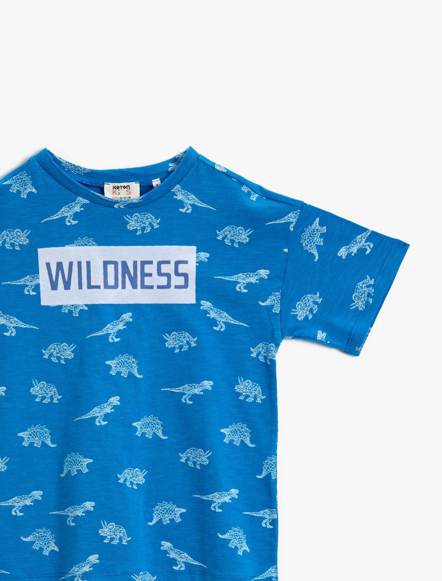  Erkek Çocuk Baskılı Tişört Bisiklet Yaka Pamuklu