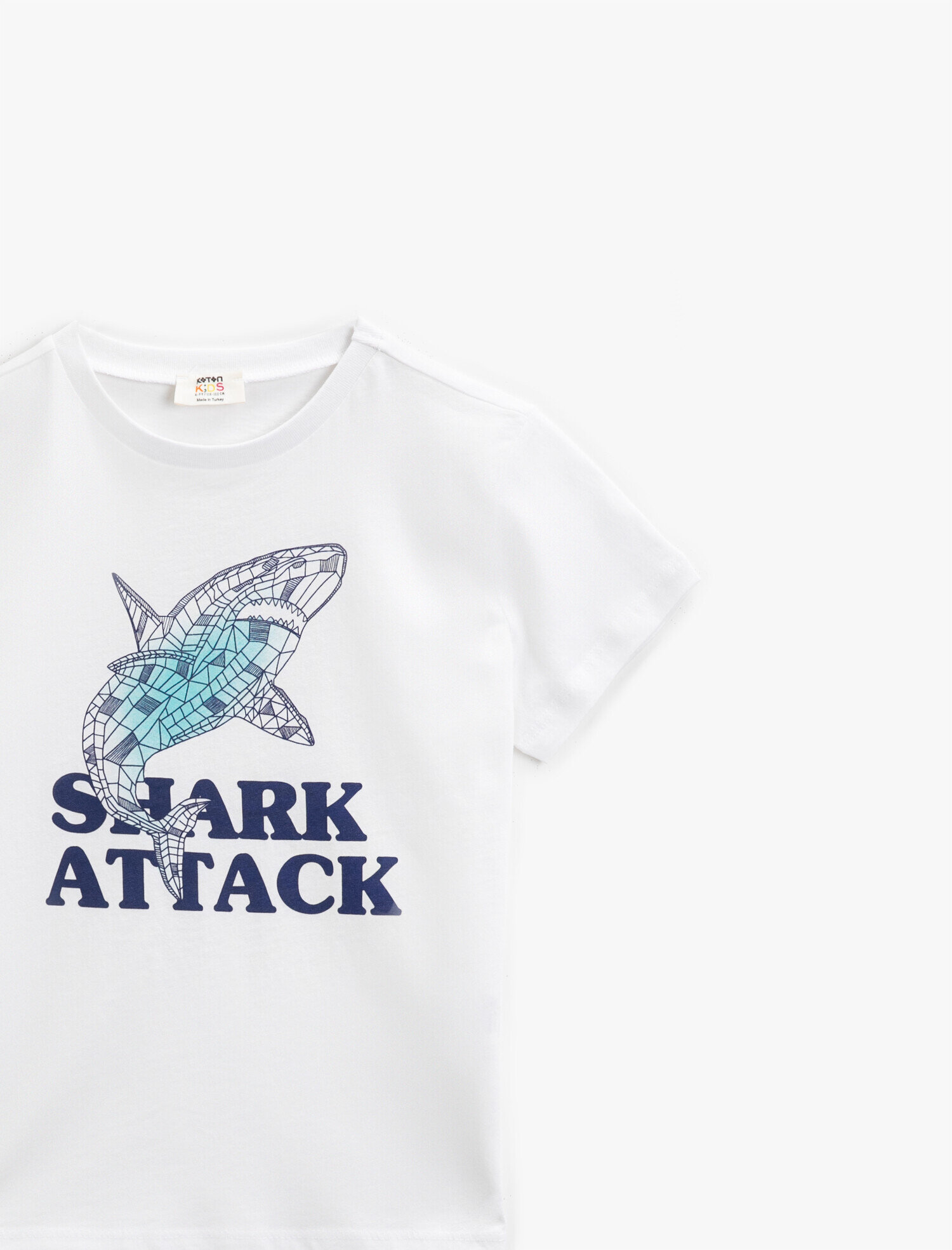  Erkek Çocuk Yazılı Tişört Kısa Kollu Biisiklet Yaka Pamuklu