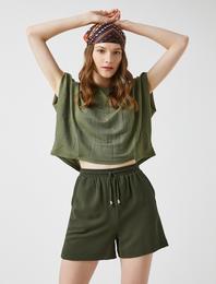 Bisiklet Yaka Tişört Kısa Kollu