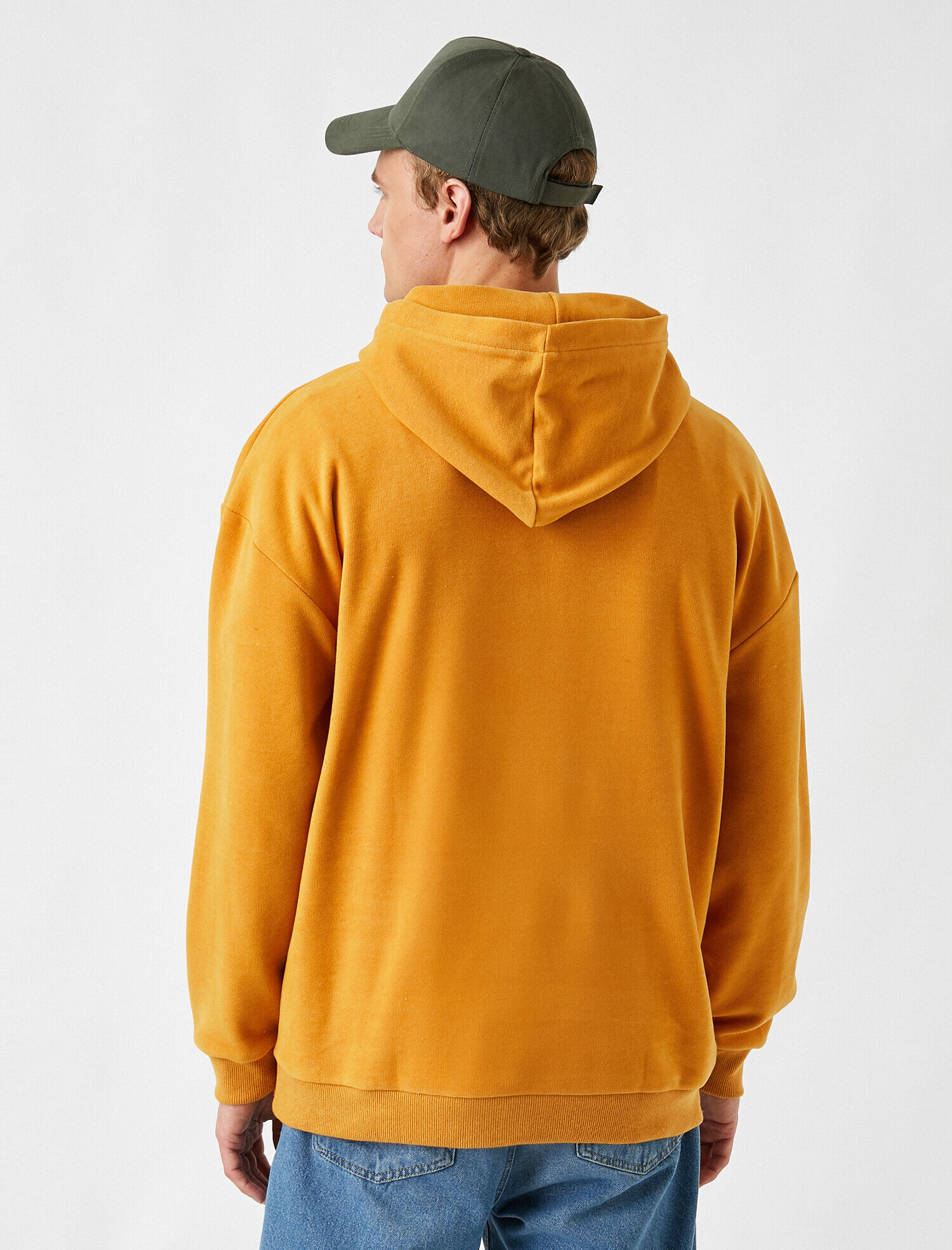   Kaplan İşlemeli Kadife Kapşonlu Sweatshirt