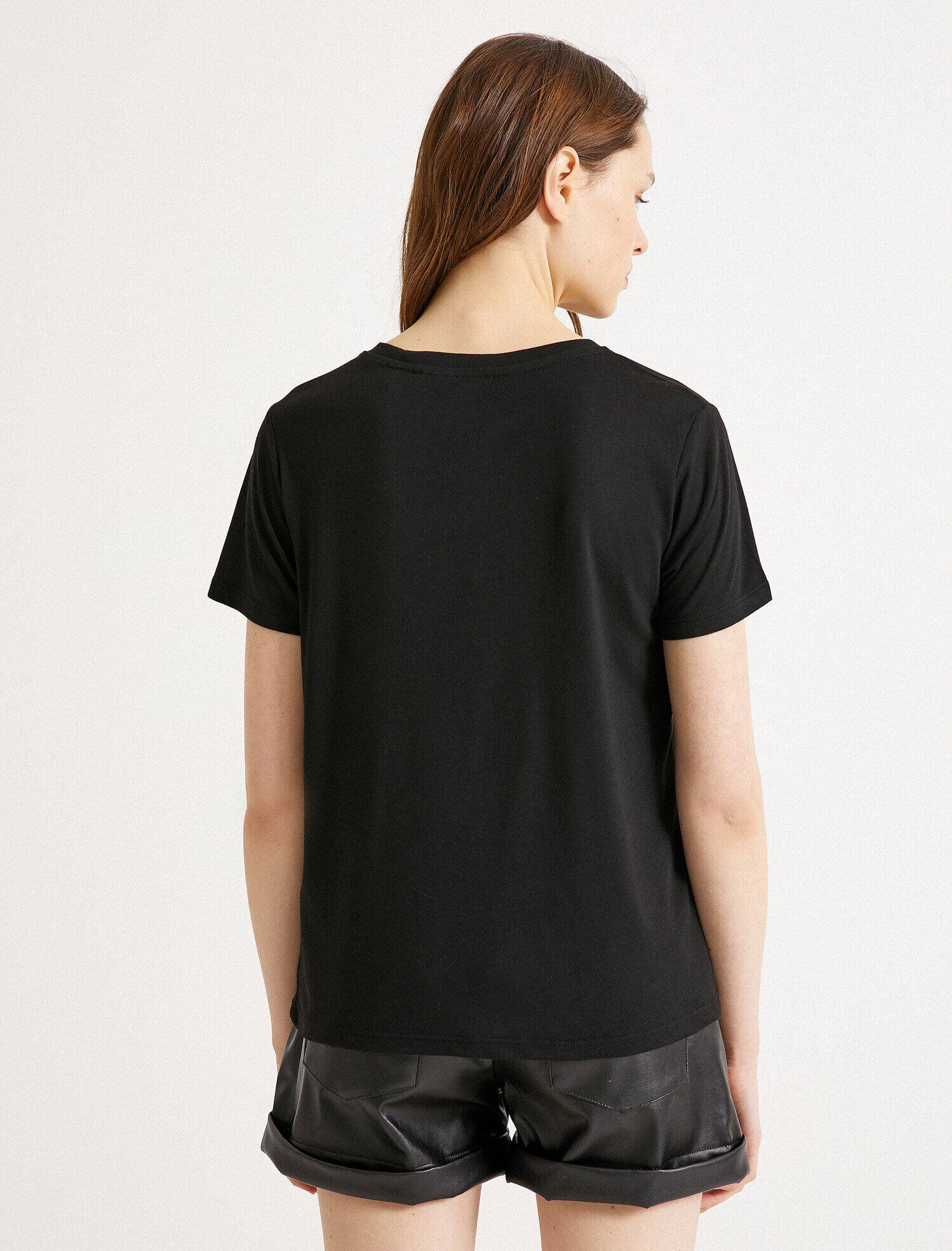   Baskılı Tişört Bisiklet Yaka