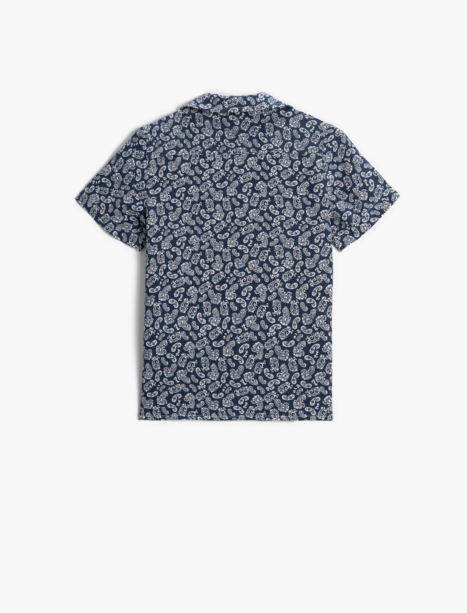 Kısa Kollu Gömlek Şal Desenli - Görsel 2