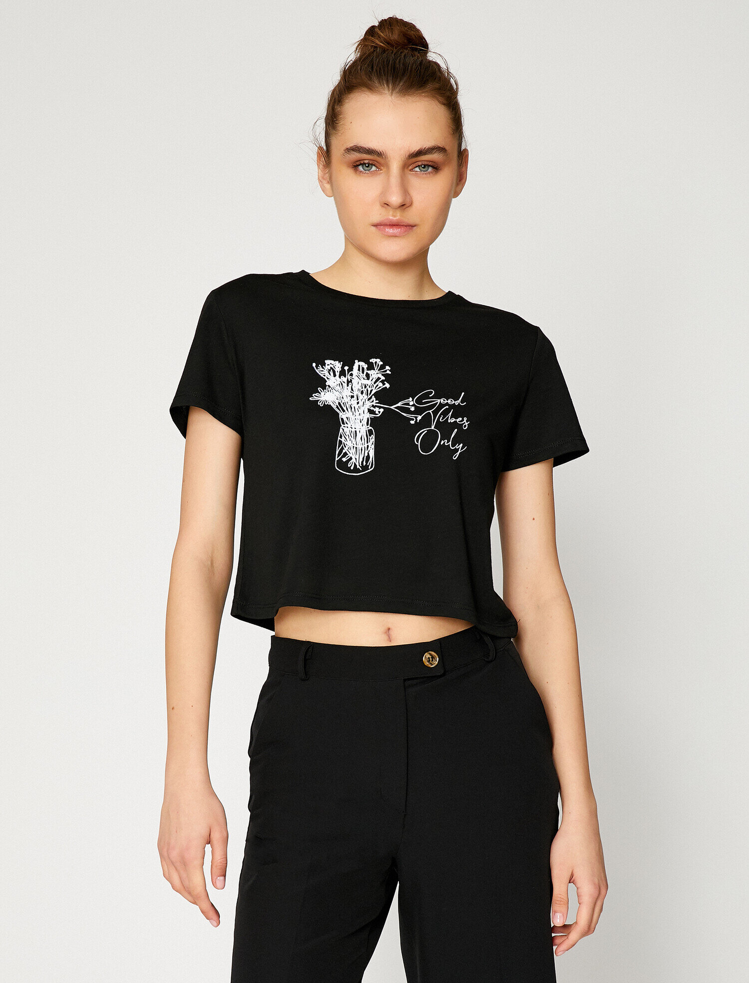   Yazılı Baskılı Tişört Bisiklet Yaka