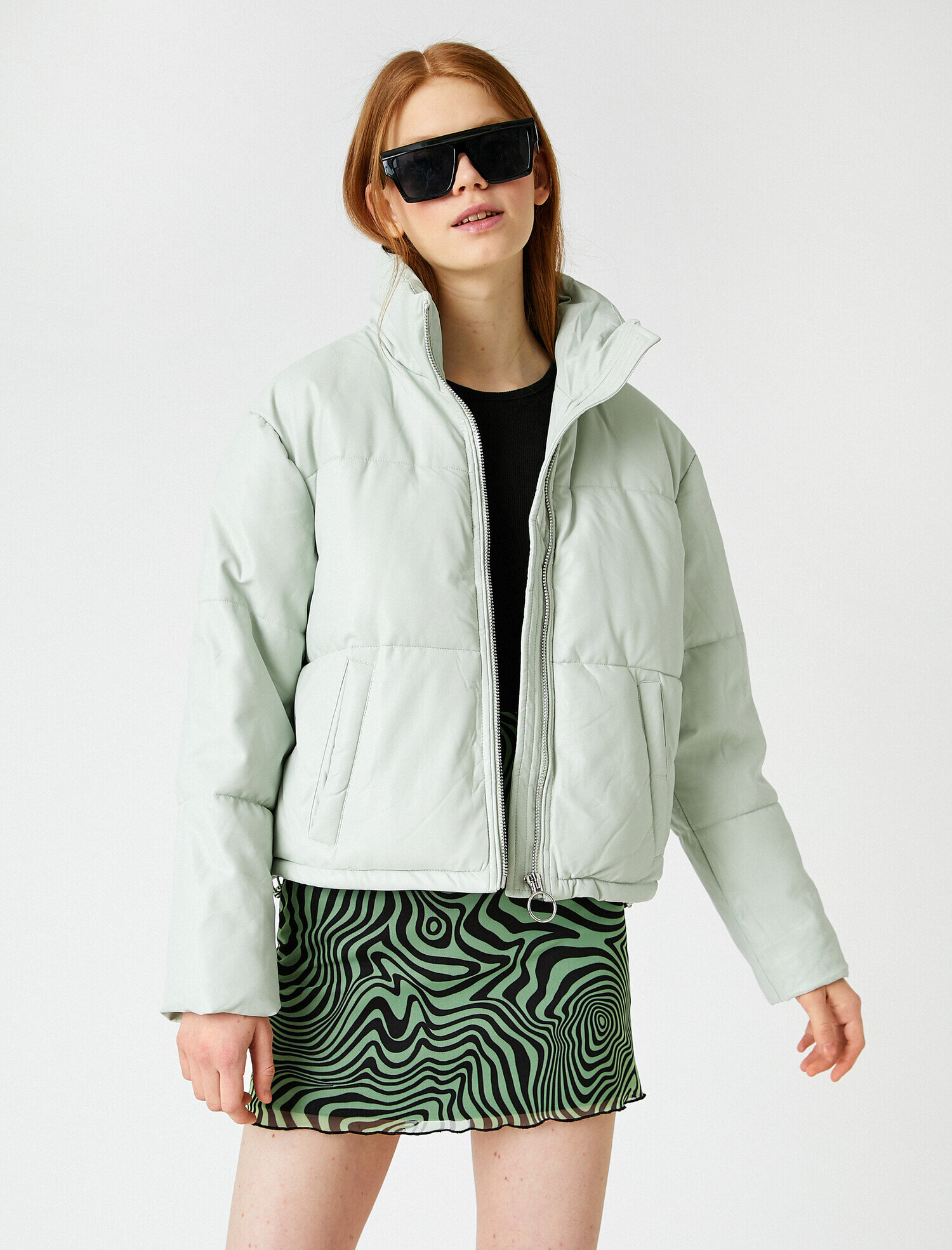   Fermuarlı Şişme Ceket