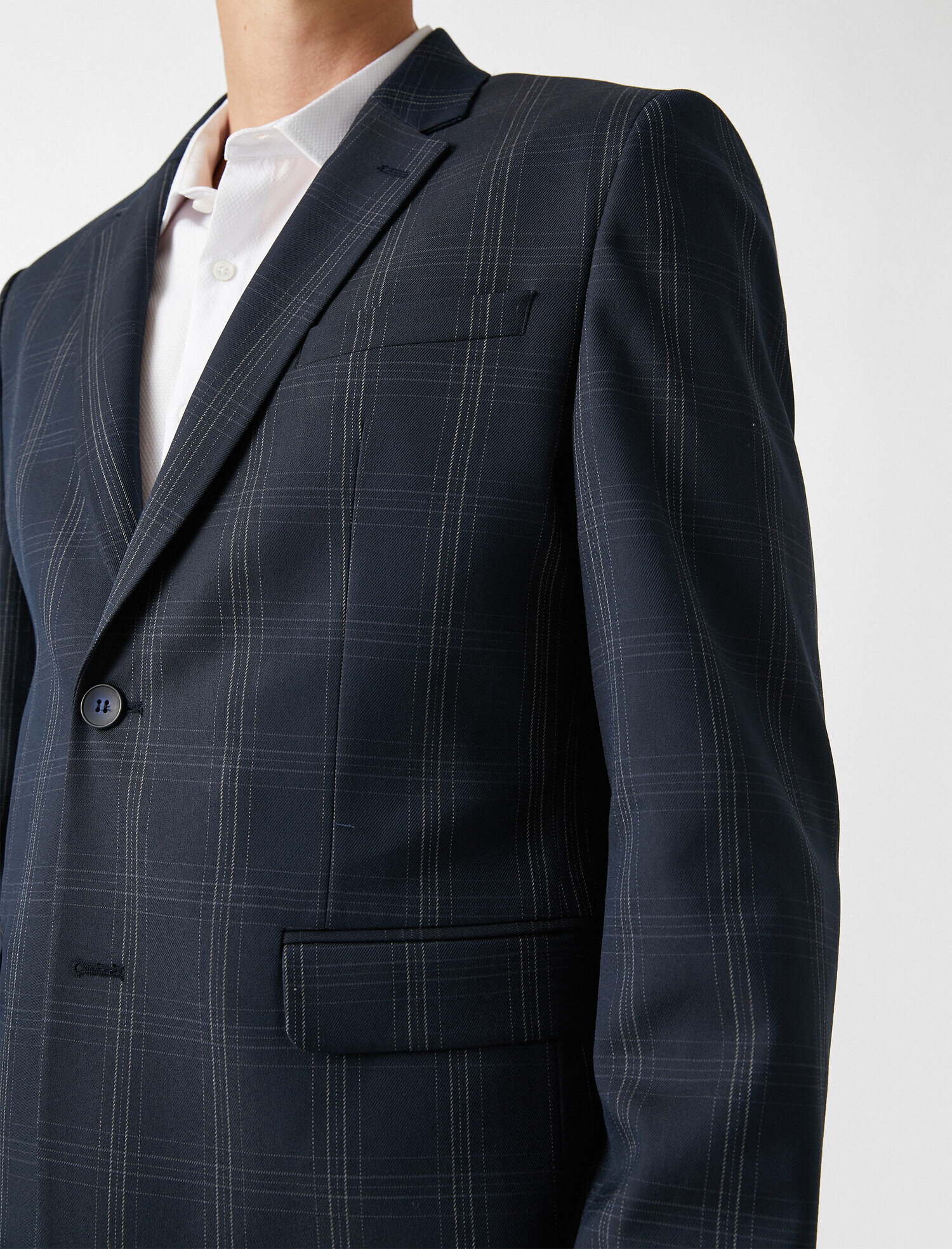   Kareli Cepli Blazer Ceket