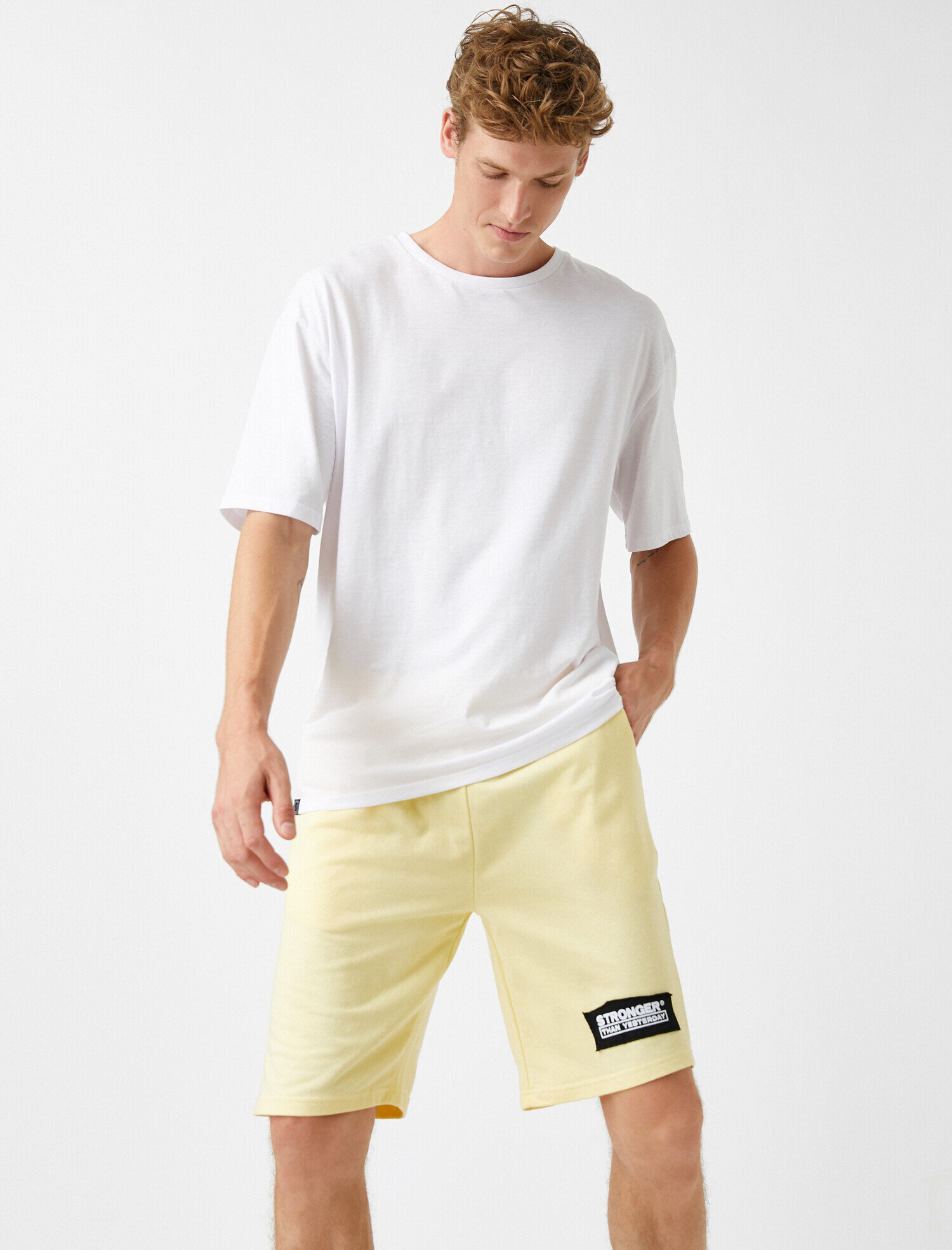   Baskılı Şort Beli Bağcıklı