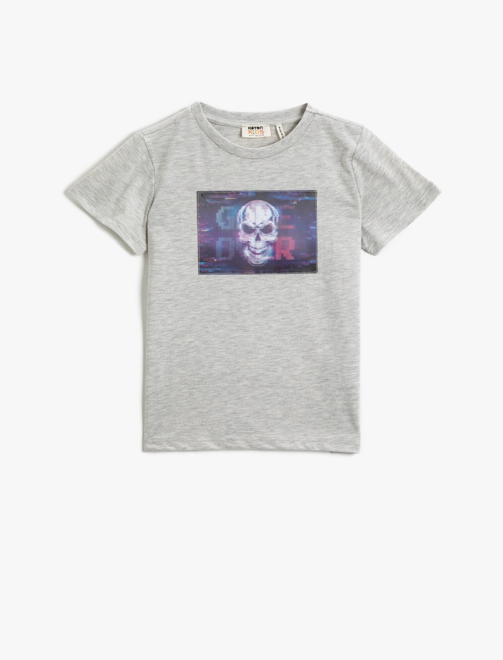 Erkek Çocuk Baskılı Tişört Pamuklu