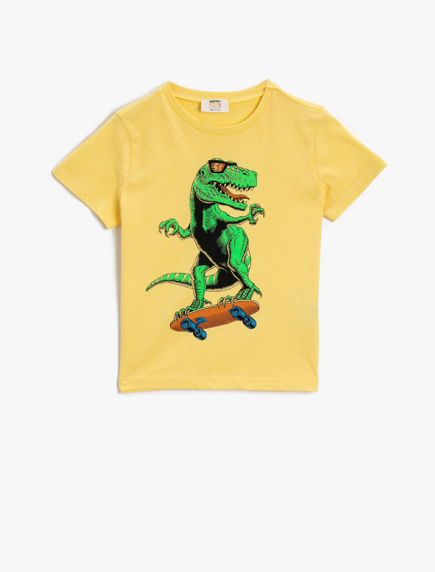  Erkek Çocuk Karanlıkta Parlayan Tişört Bisiklet Yaka Kısa Kollu Pamuklu