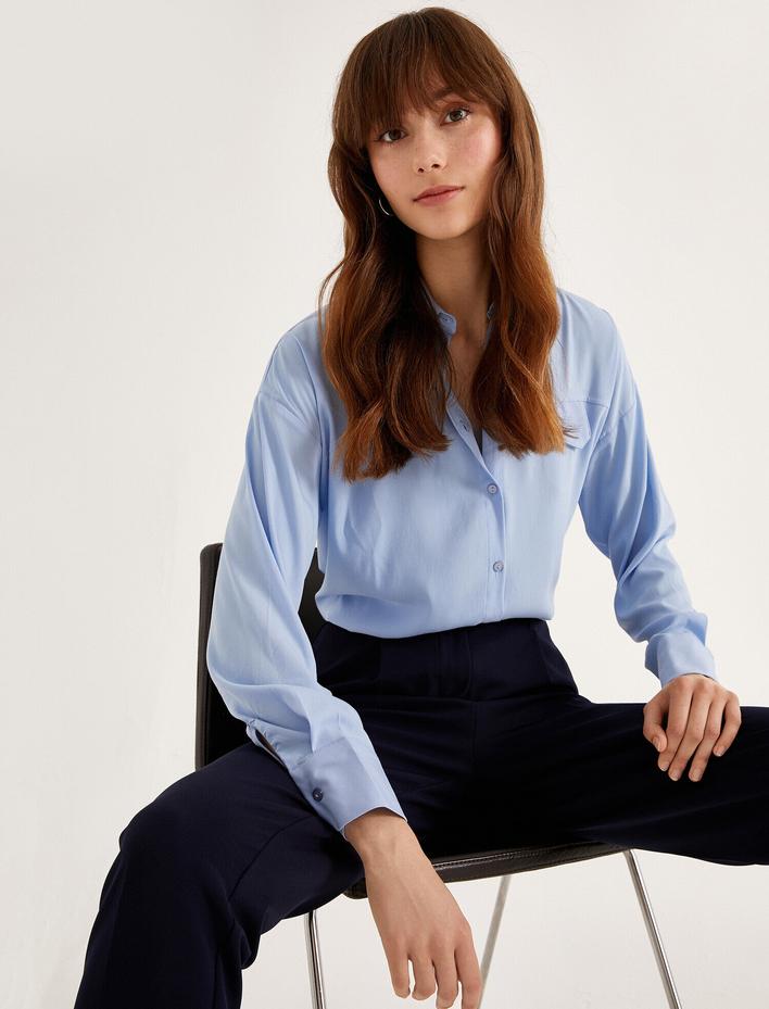  Cep Detaylı Gömlek