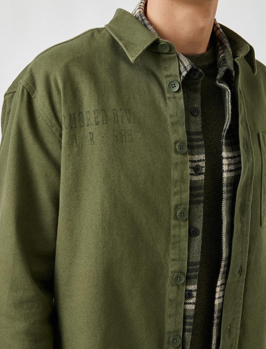   Gabardin Baskılı Gömlek