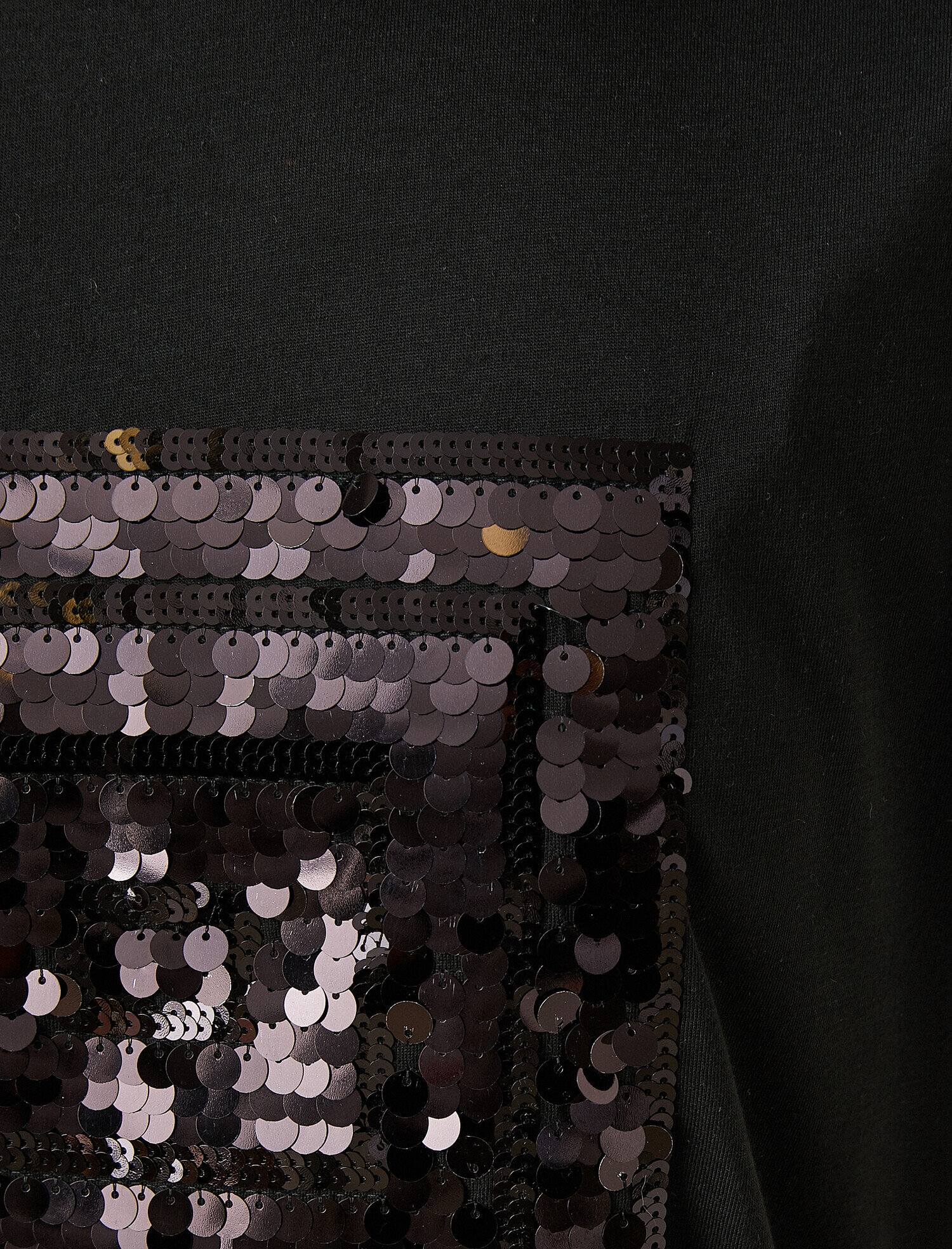   Payetli Kısa Kollu Tişört