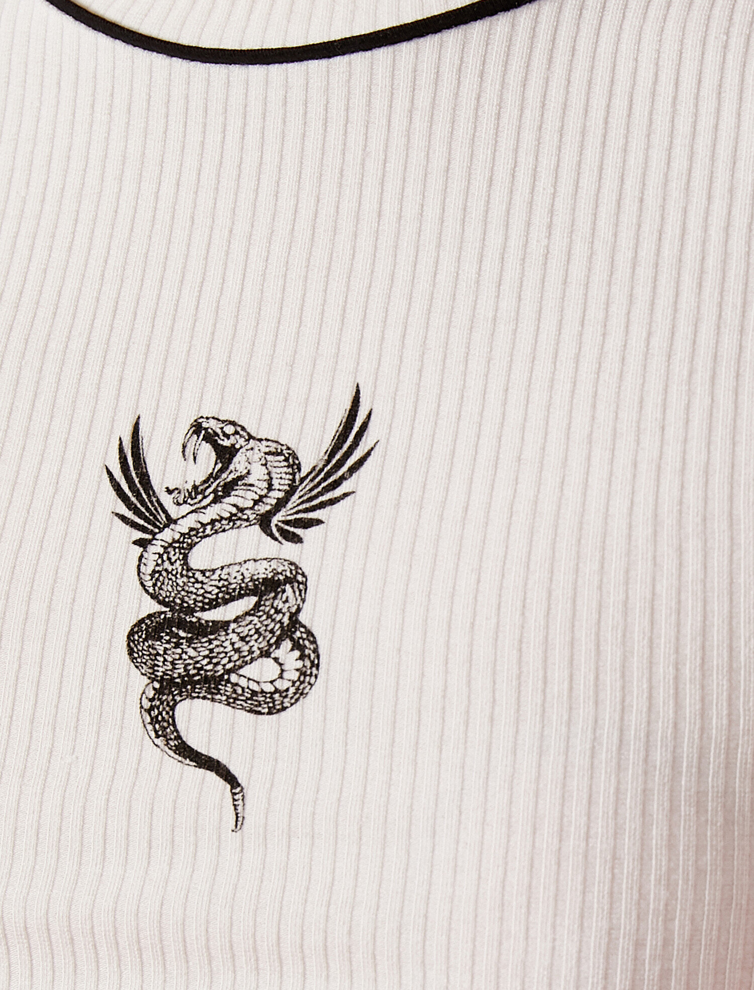   Baskılı Tişört Ribanalı Bisiklet Yaka