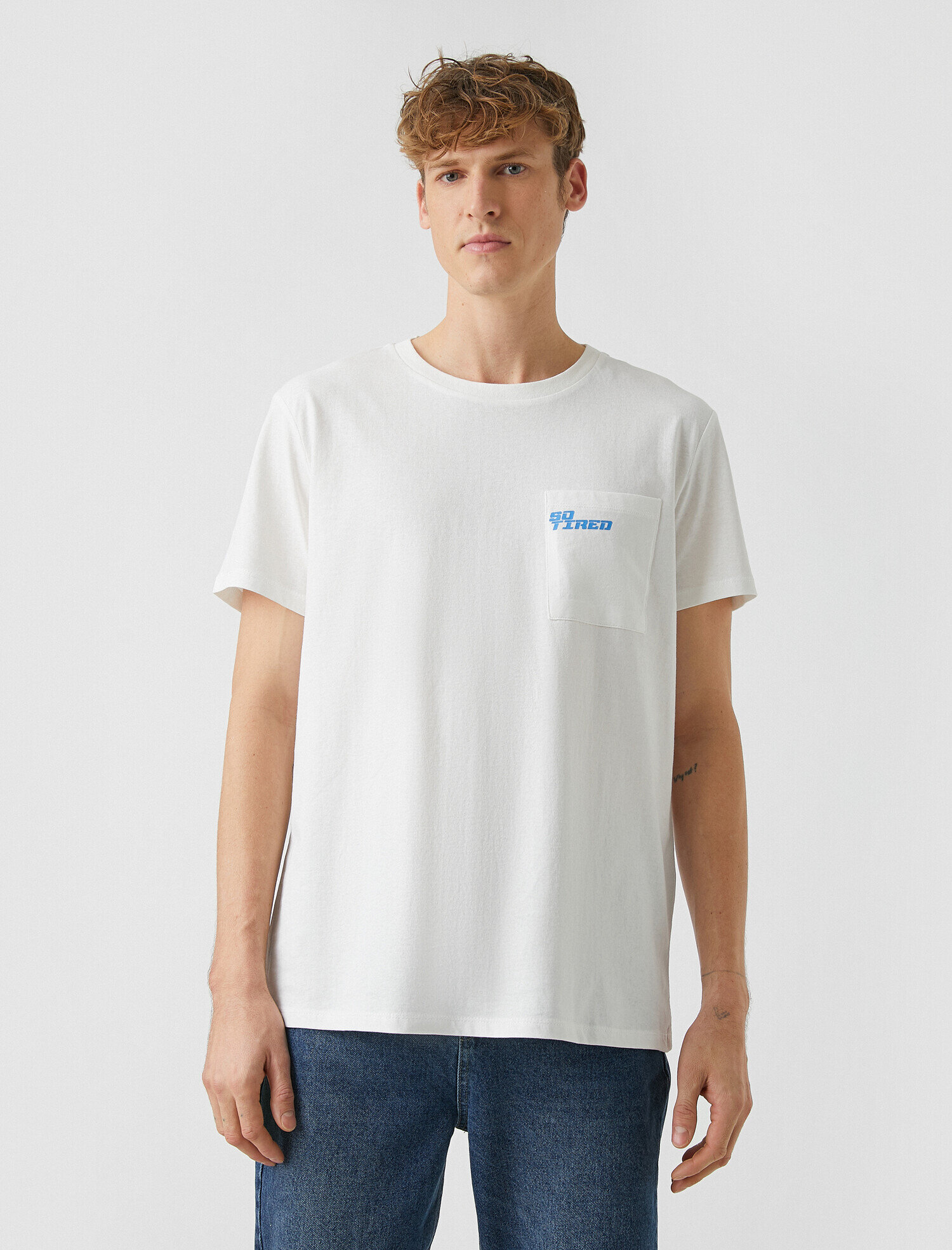   Cep Detaylı Tişört Baskılı