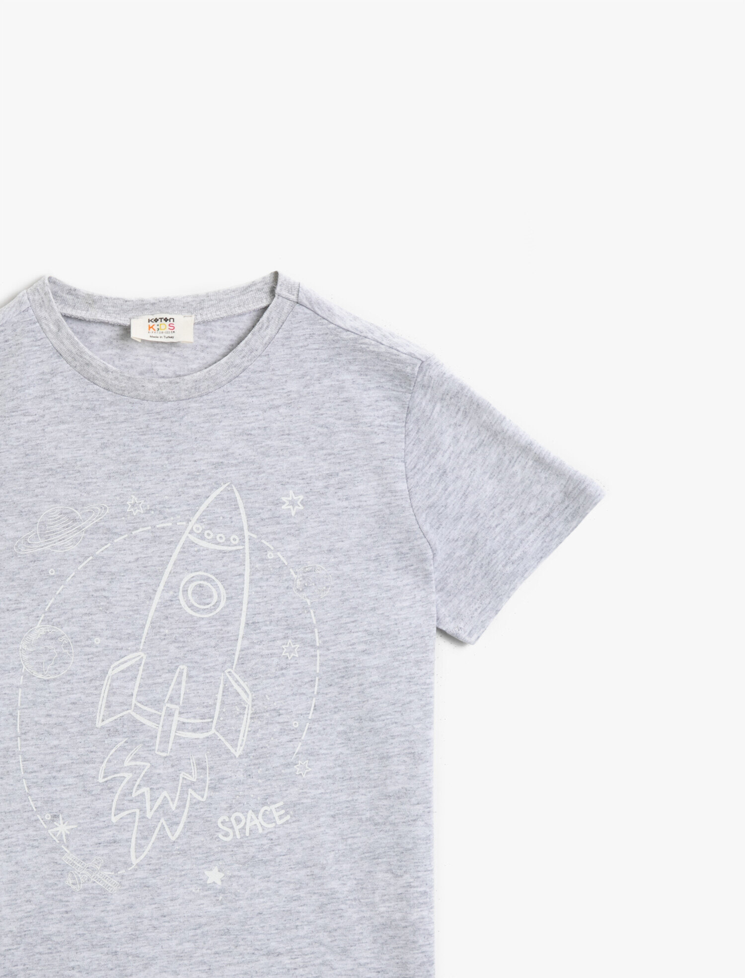  Erkek Çocuk Karanlıkta Parlayan Tişört Bisiklet Yaka Kısa Kollu Pamuklu