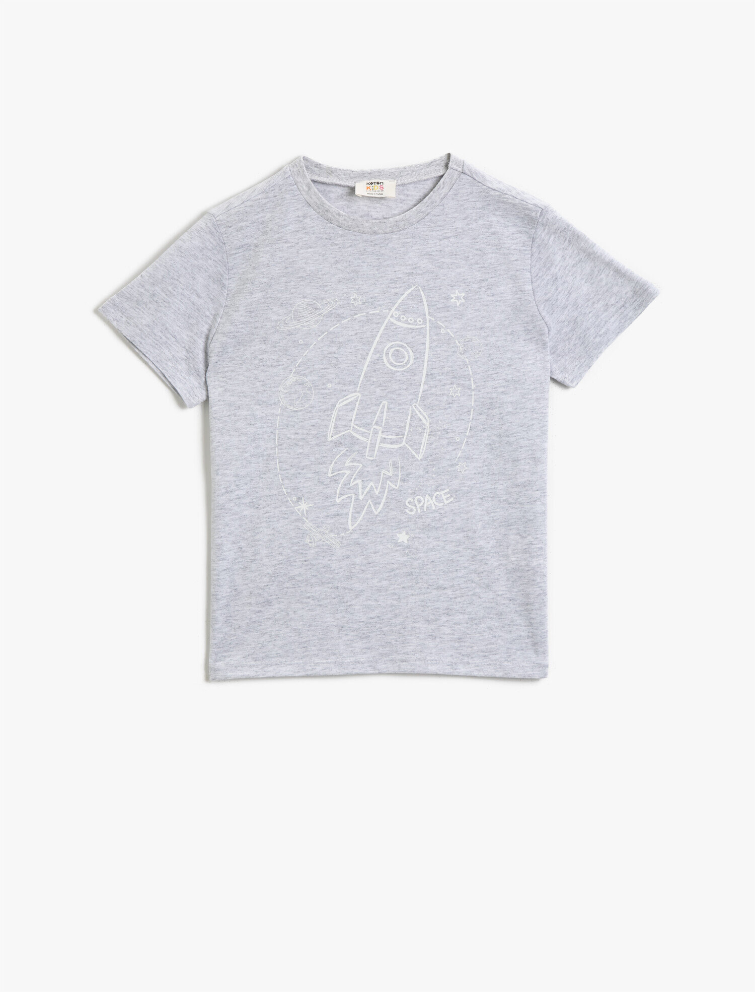  Erkek Çocuk Karanlıkta Parlayan Tişört Bisiklet Yaka Kısa Kollu Pamuklu