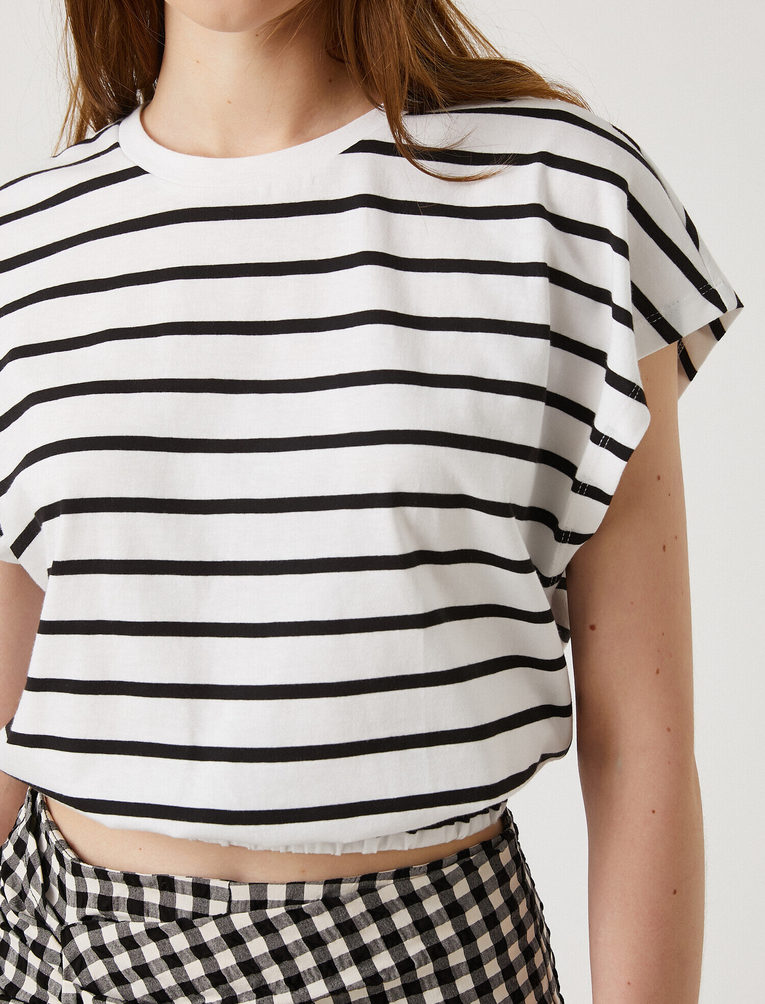   Çizgili Tişört Pamuklu