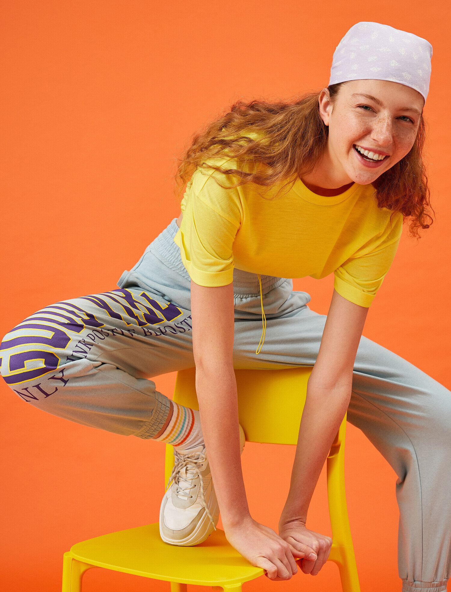   Baskılı Tişört Bisiklet Yaka Kısa Kollu Pamuklu