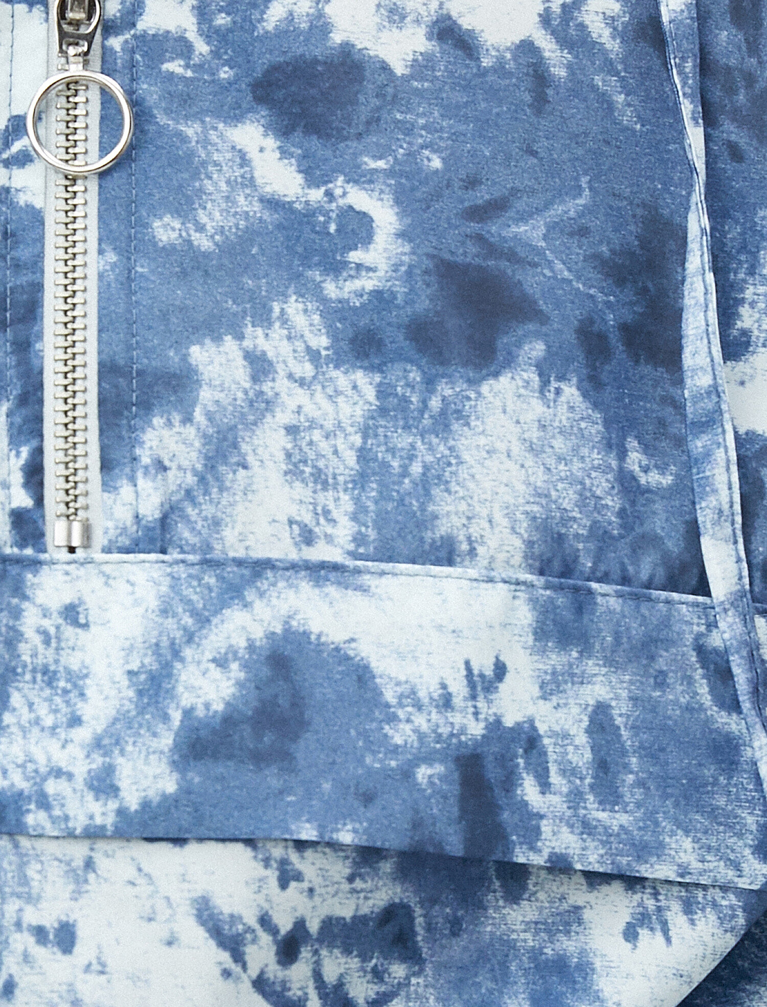   Crop Bluz Kapüşonlu Uzun Kollu Fermuar Detaylı