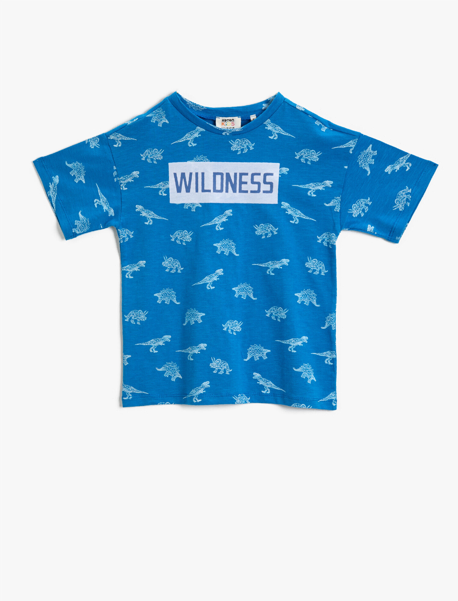  Erkek Çocuk Baskılı Tişört Bisiklet Yaka Pamuklu