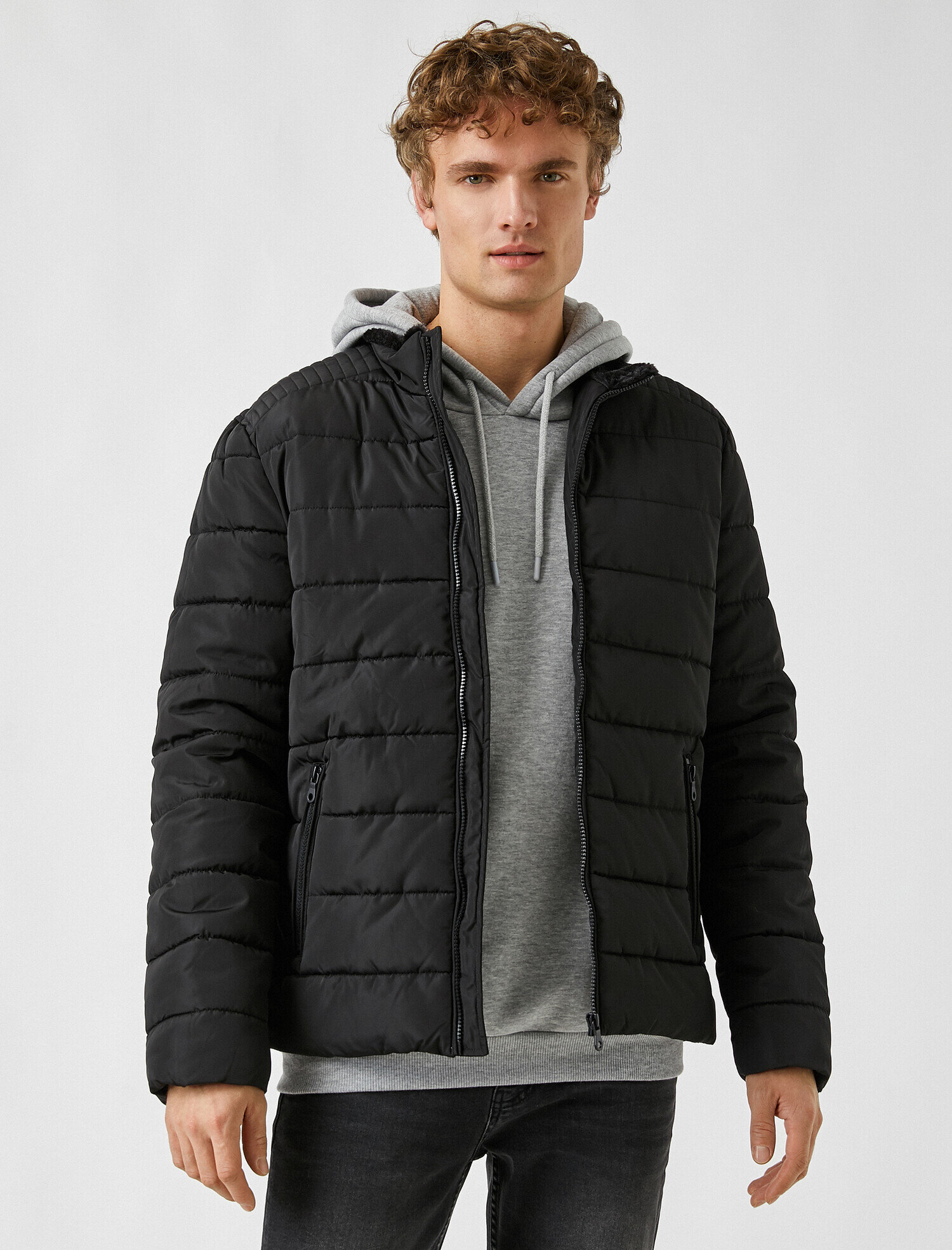   Fermuar Cepli Şişme Mont