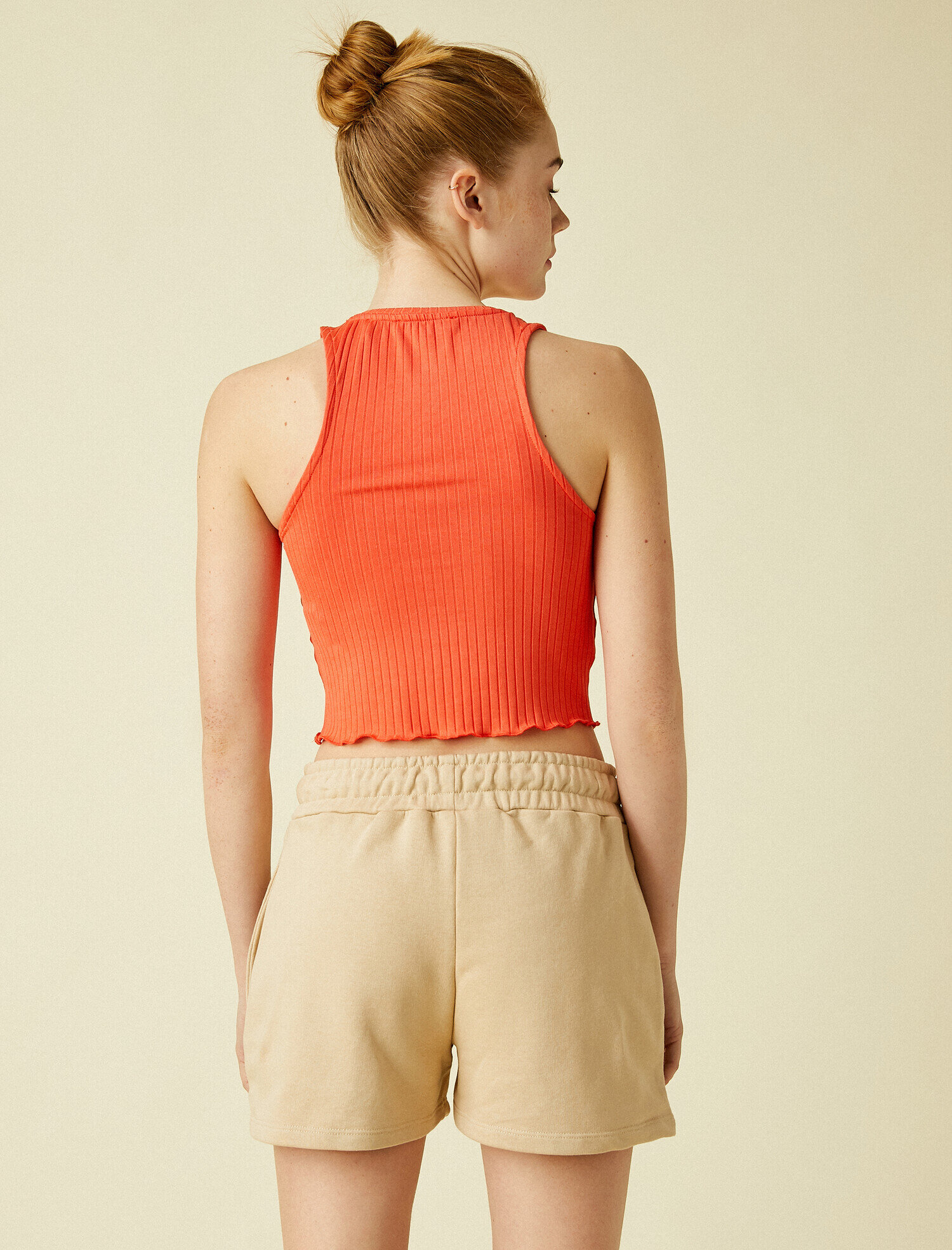   Crop Atlet Halter Yaka Tanktop