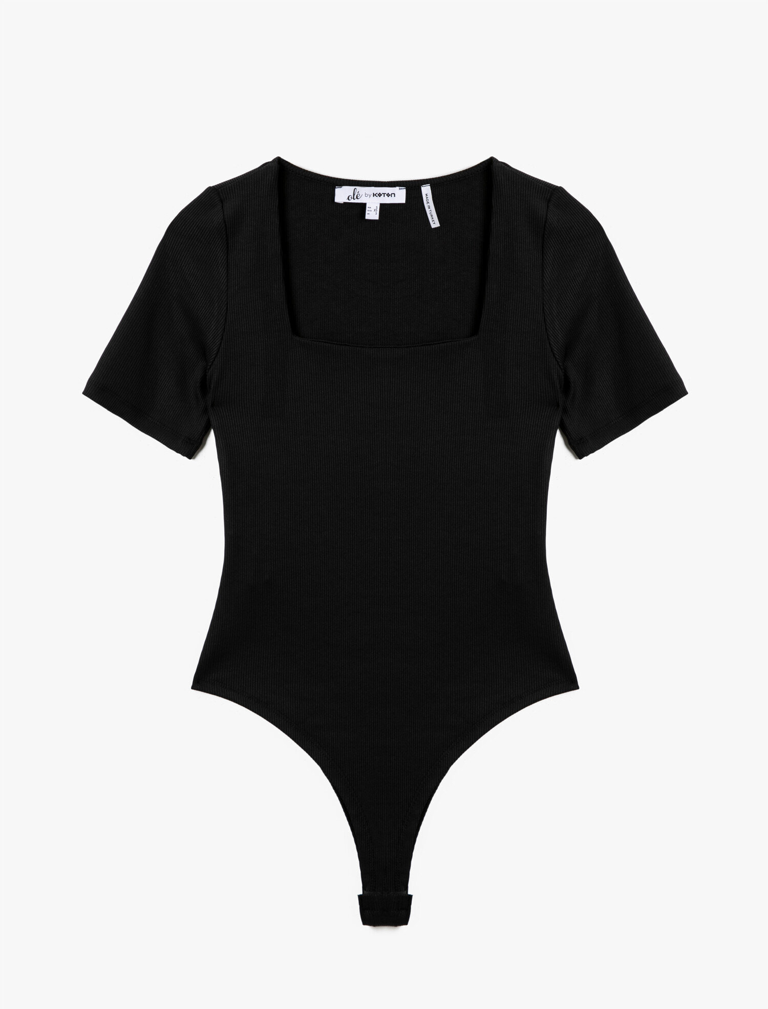   Fitilli Body Kısa Kollu Kare Yaka