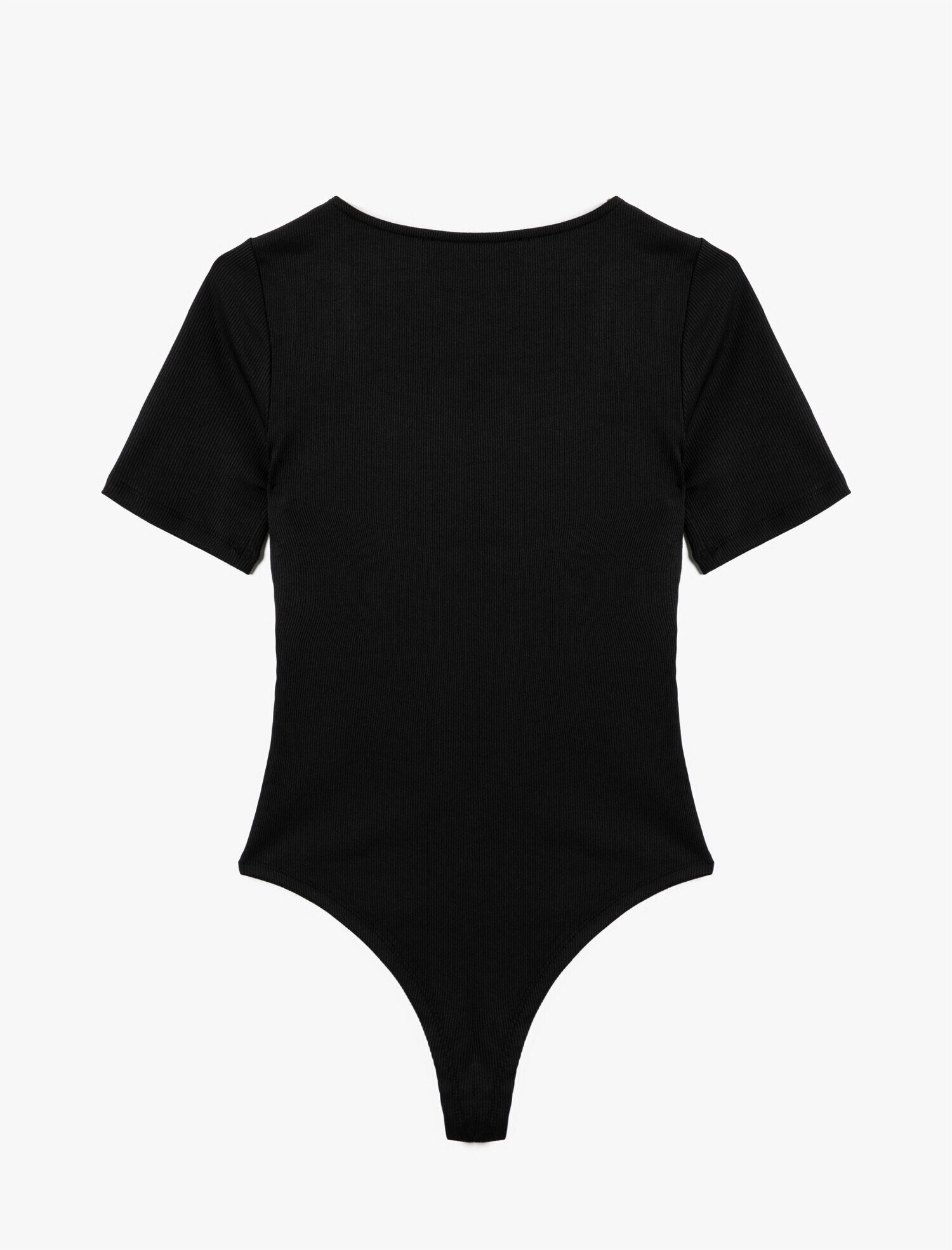   Fitilli Body Kısa Kollu Kare Yaka