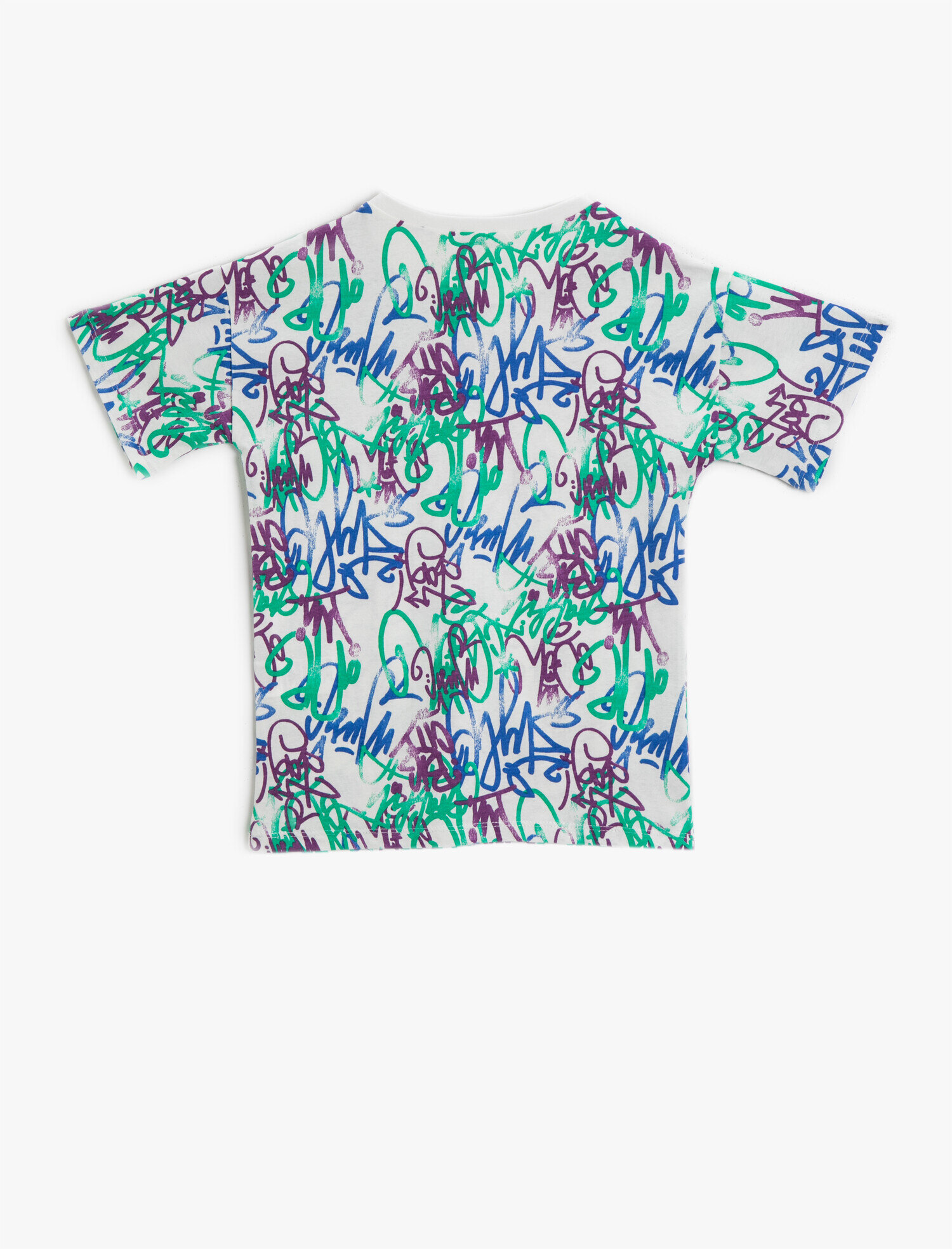  Erkek Çocuk Baskılı Tişört Pamuklu Kısa Kollu Bisiklet Yaka Kısa Kollu