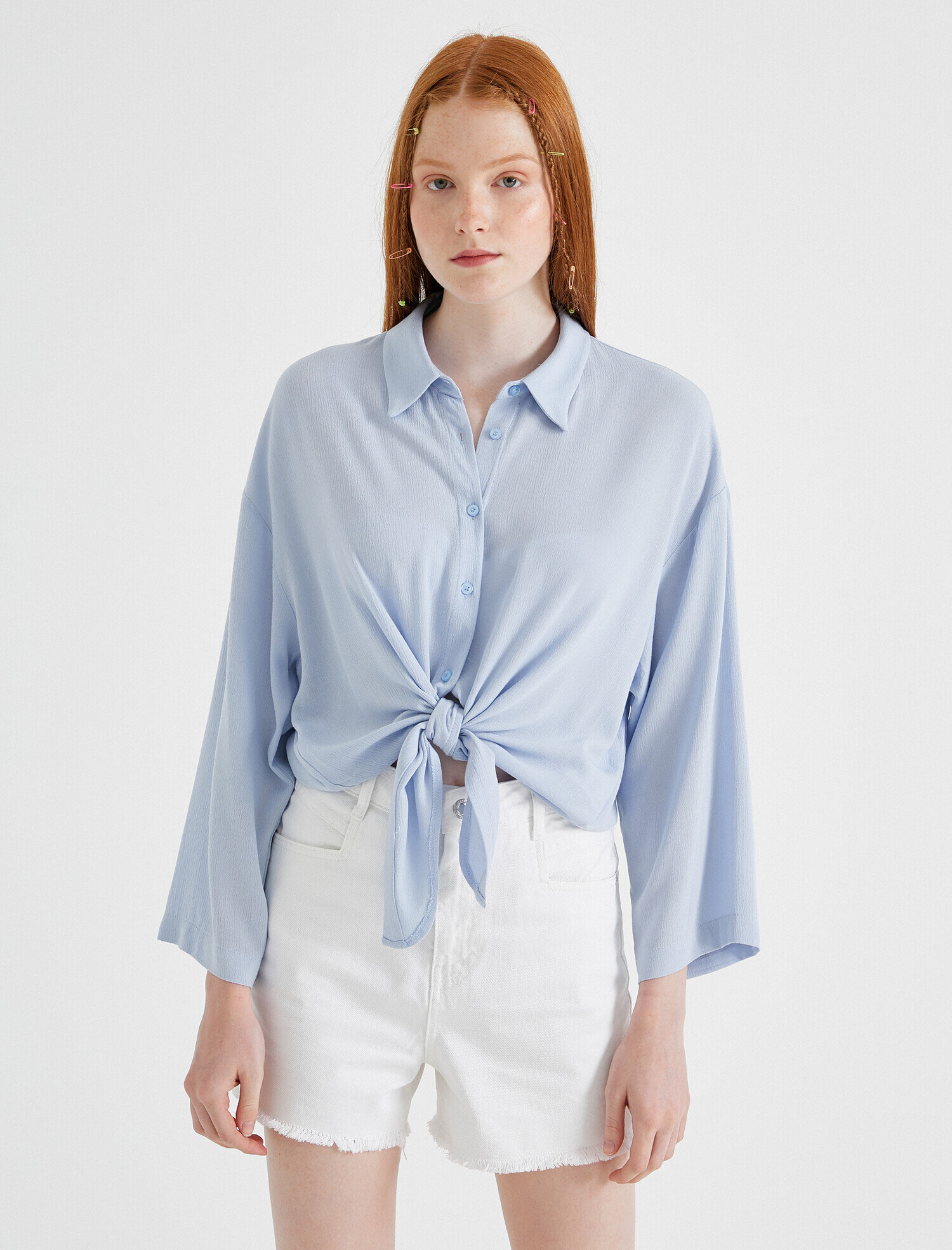   Belden Bağlamalı Gömlek