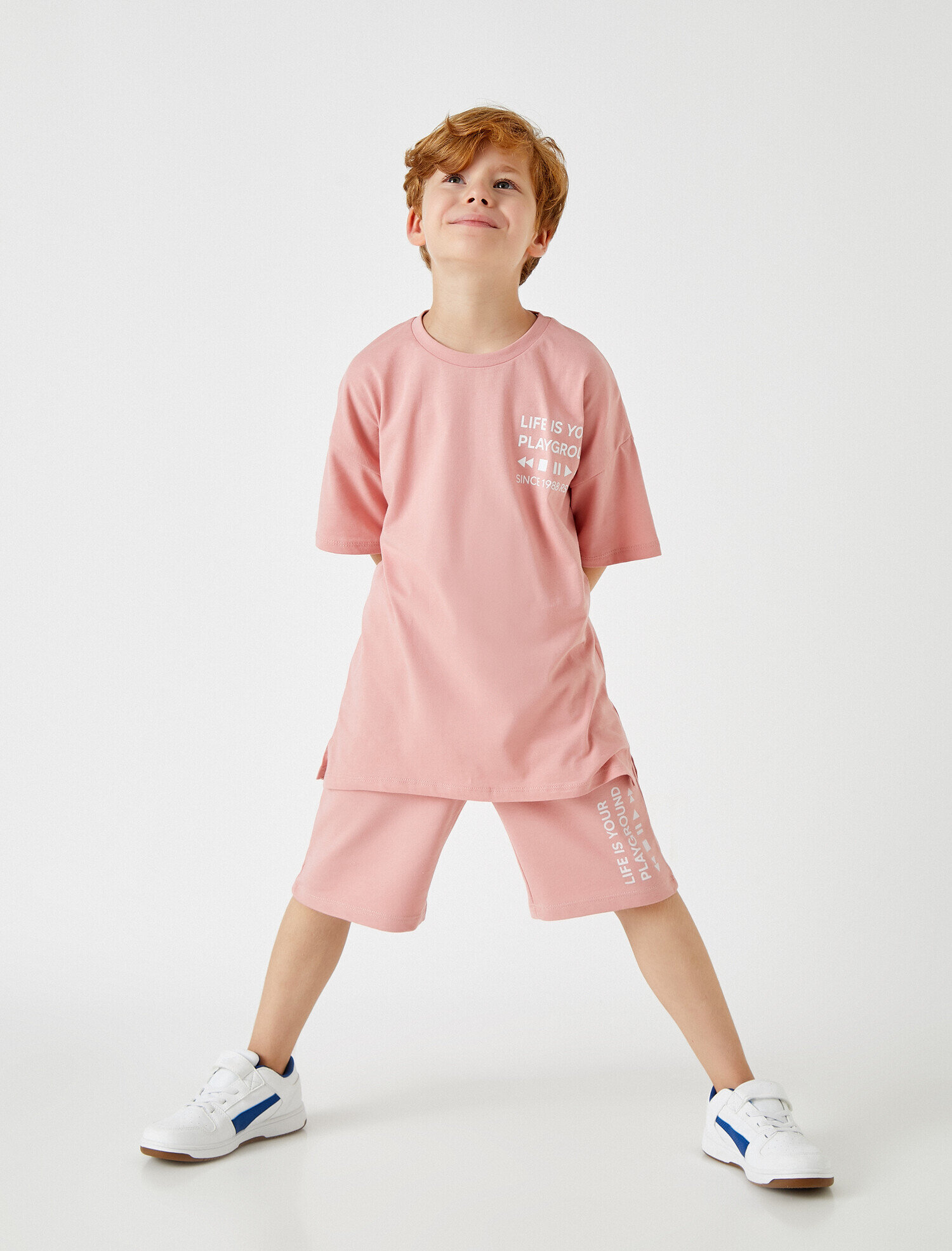  Erkek Çocuk Pamuklu Baskılı Şort