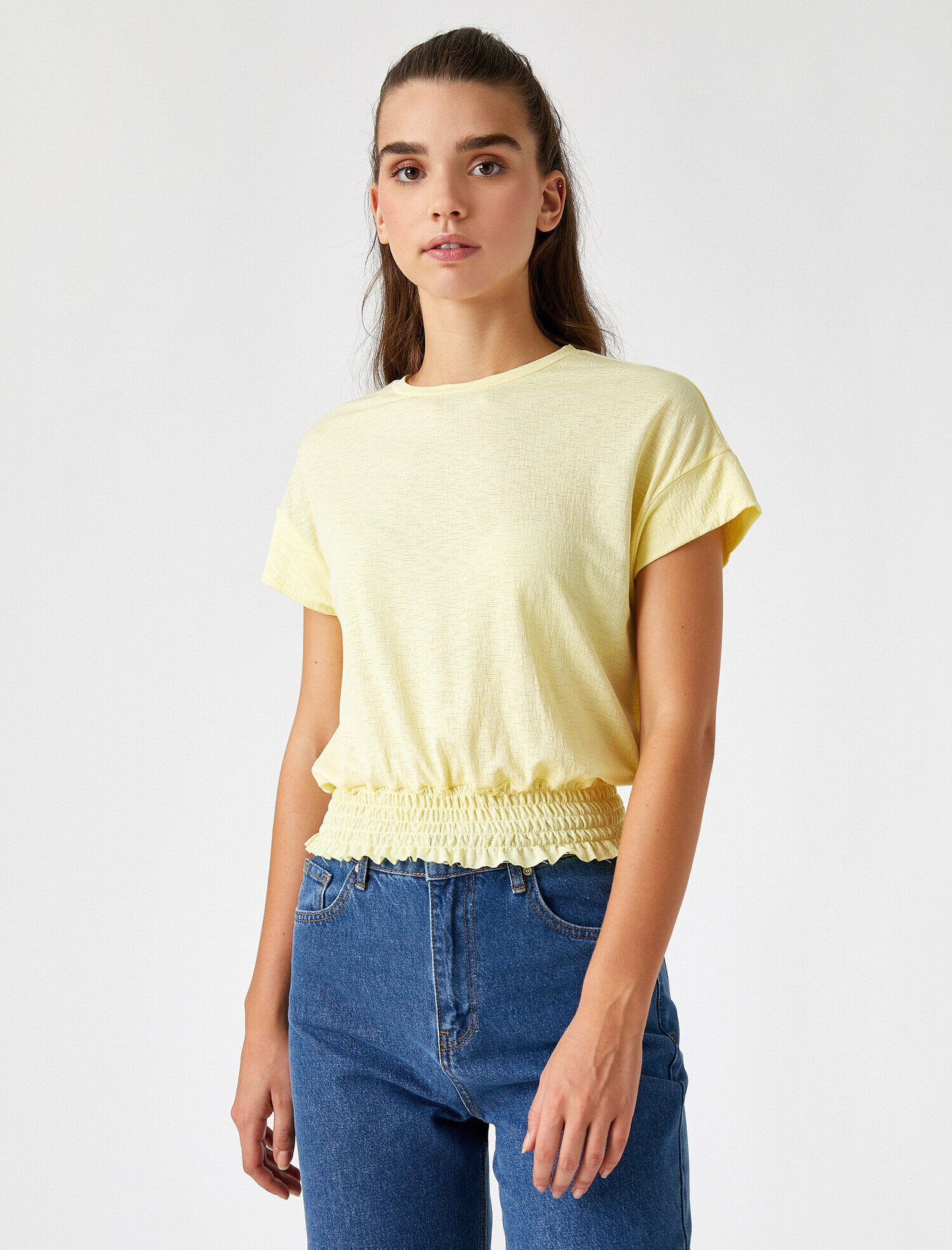   Bisiklet Yaka Tişört Kısa Kollu