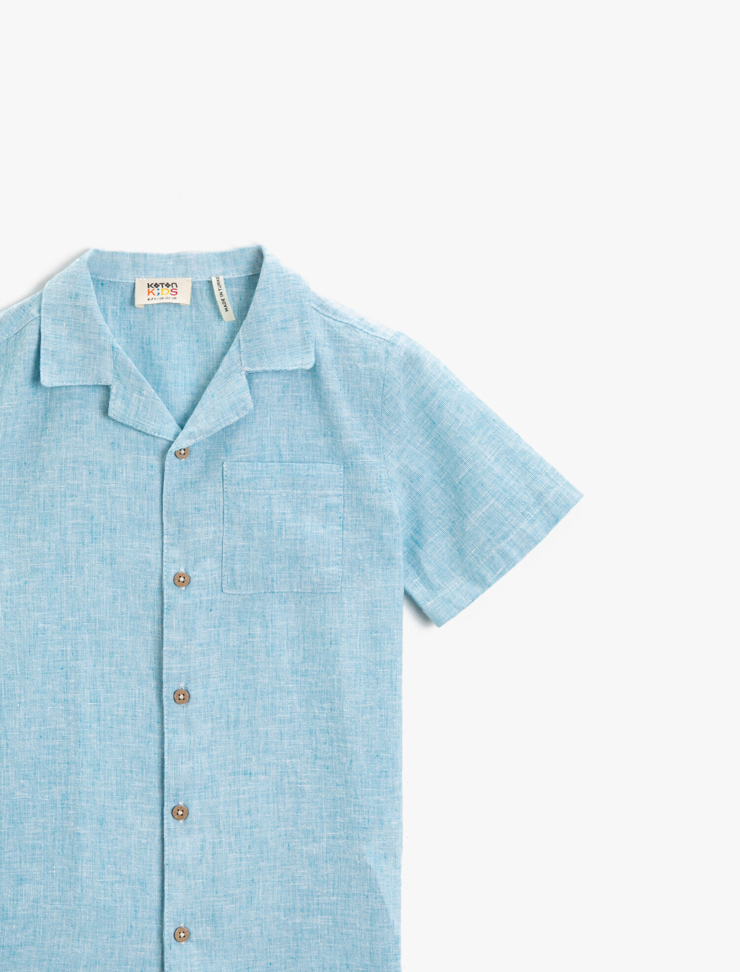  Erkek Çocuk Kısa Kollu Gömlek Pamuklu Cepli