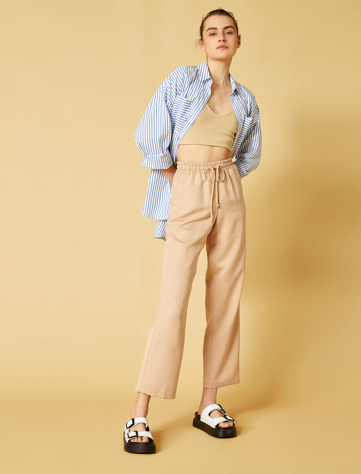   Belden Bağlamalı Pantolon