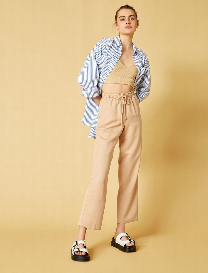  Belden Bağlamalı Pantolon