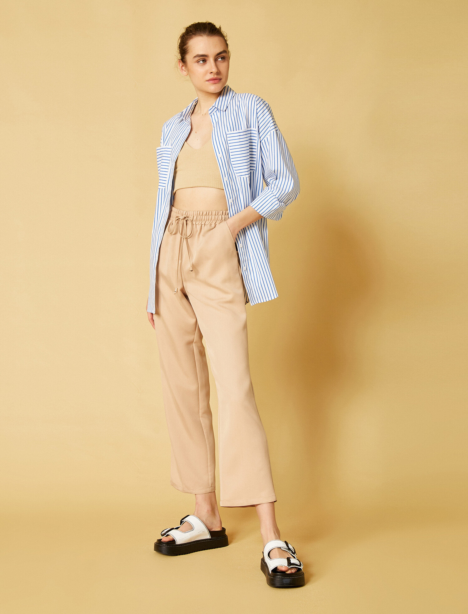   Belden Bağlamalı Pantolon