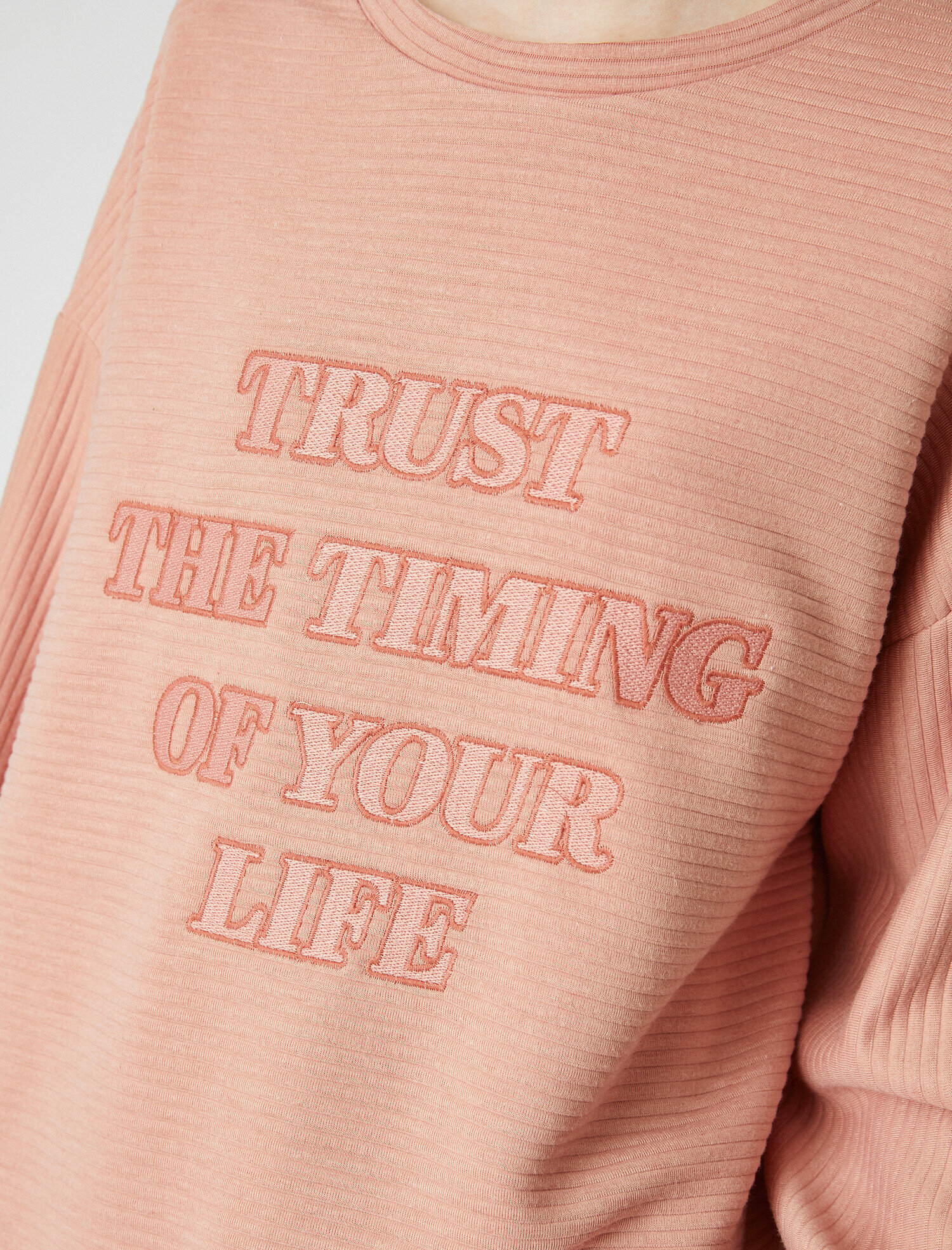   Bisiklet Yaka Oversize Pijama Üstü