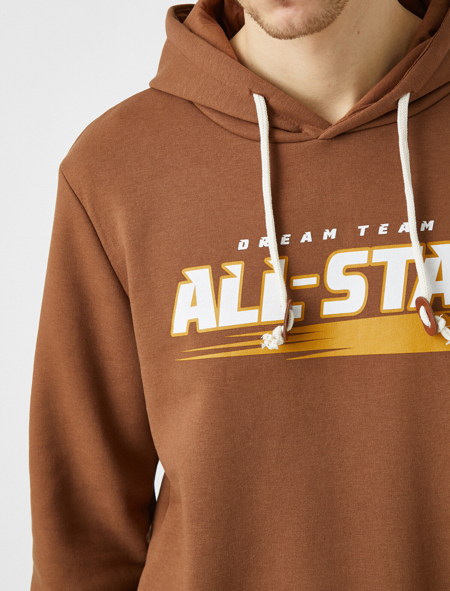 All Star Baskılı Kapüşonlu Uzun Kollu Sweatshirt