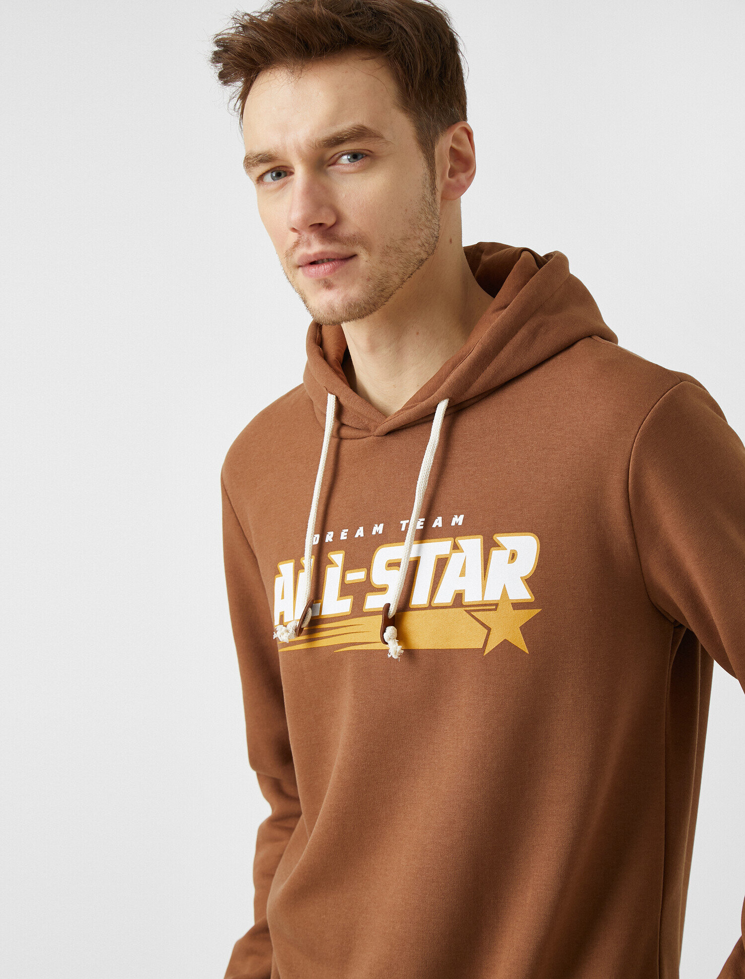 All Star Baskılı Kapüşonlu Uzun Kollu Sweatshirt
