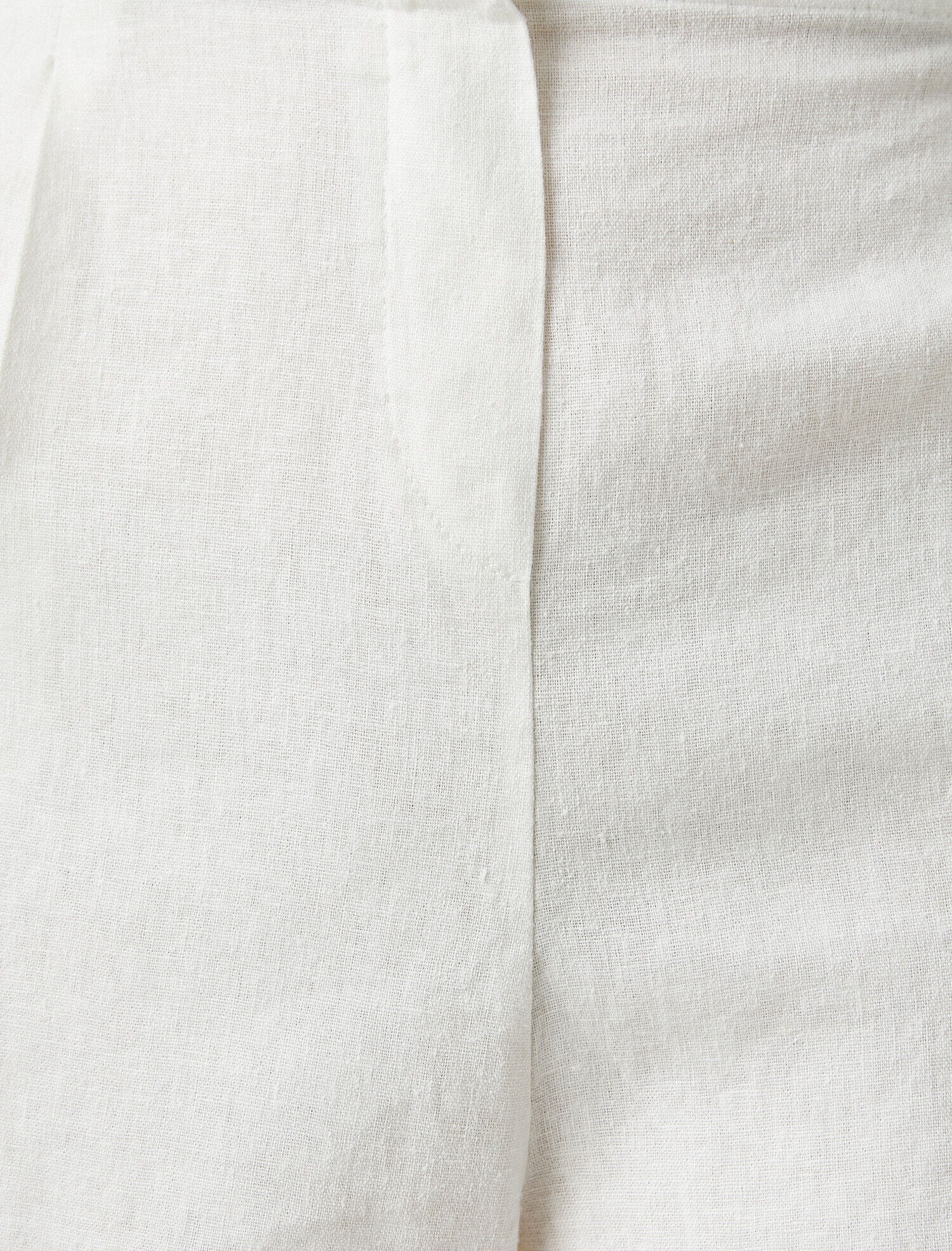   Keten Şort Yüksek Bel