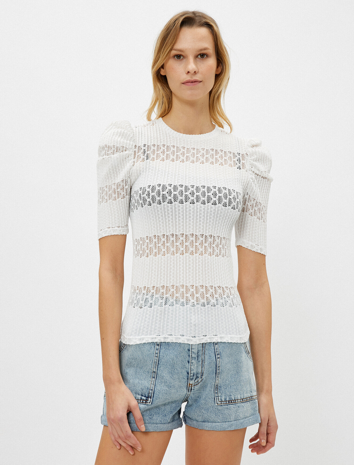   Bisiklet Yaka Tişört Kısa Kollu