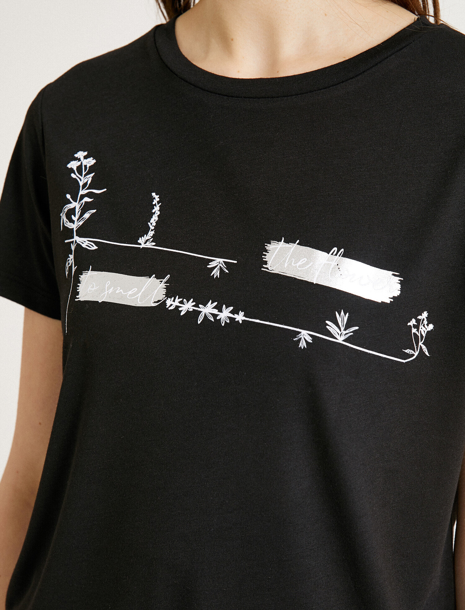   Baskılı Tişört Bisiklet Yaka