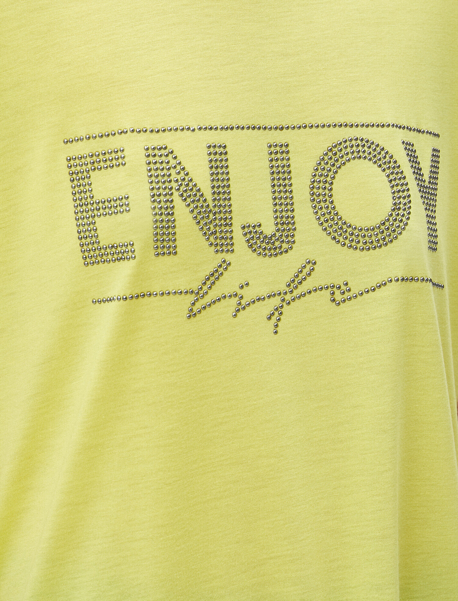   Kısa Kollu Tişört Bisiklet Yaka Slogan Detaylı